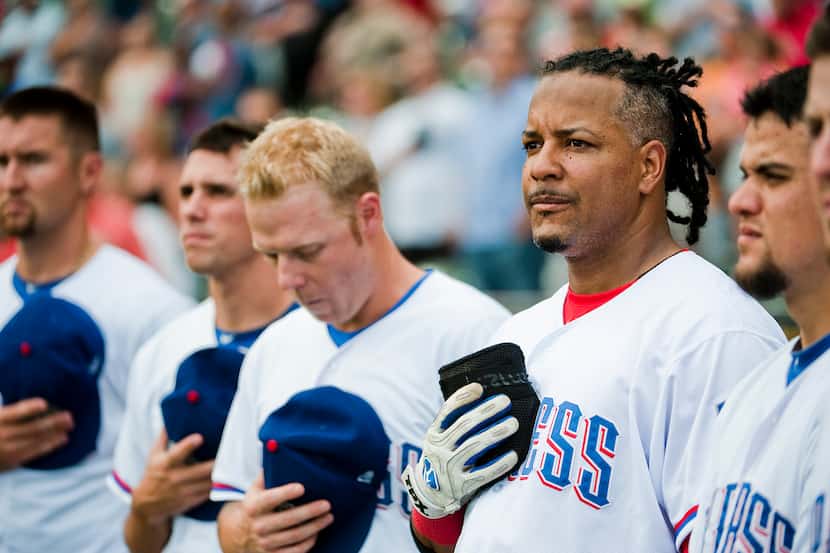 Manny Ramirez, a free agent signing for the Texas Rangers, makes his debut with the Triple A...