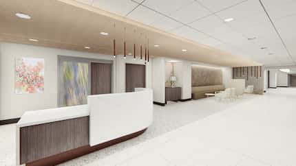 A rendering for a new waiting room as part of the center's renovation.