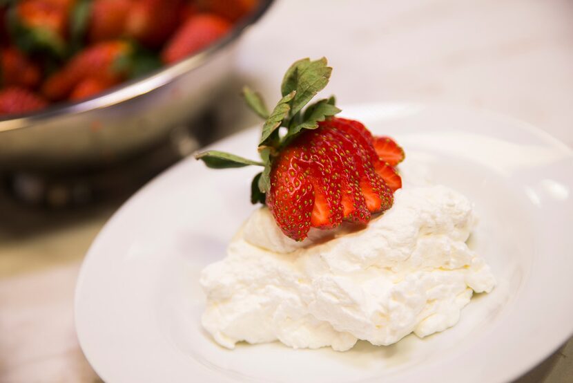 Eat your whipped cream topped with strawberries, or just by itself, we won't judge.