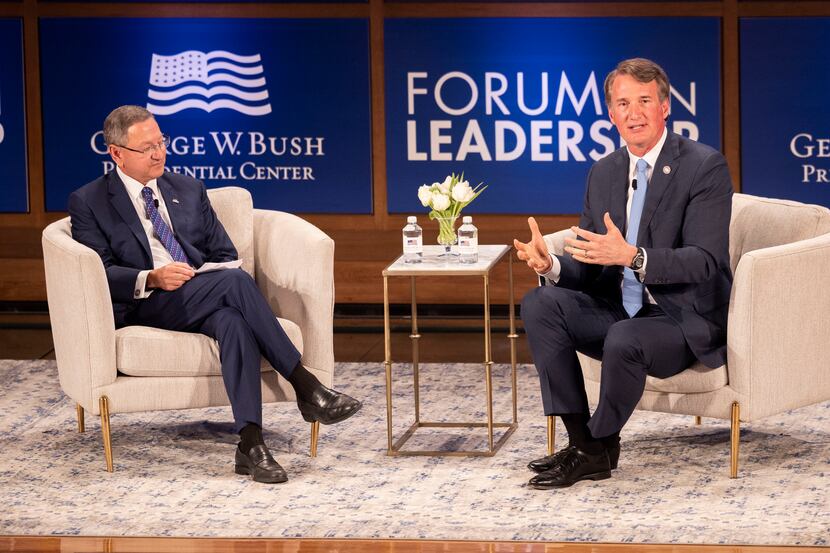 Ken Hersh, the president and CEO of the George W. Bush Presidential Center, moderated a...