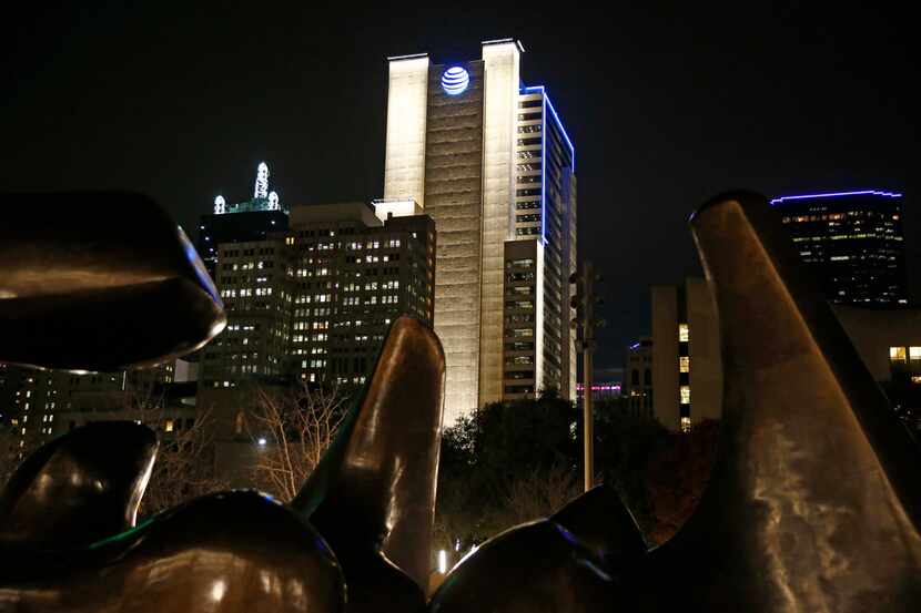 A photo of AT&T's headquarters in downtown Dallas. 