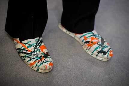 Blake Mycoskie shoes are pictured at the Neiman Marcus Black Tie Gala in Dallas in 2007.