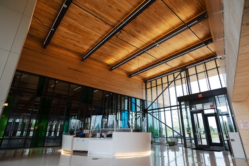 The inside of the main lobby at Singing Hills Recreation Center.