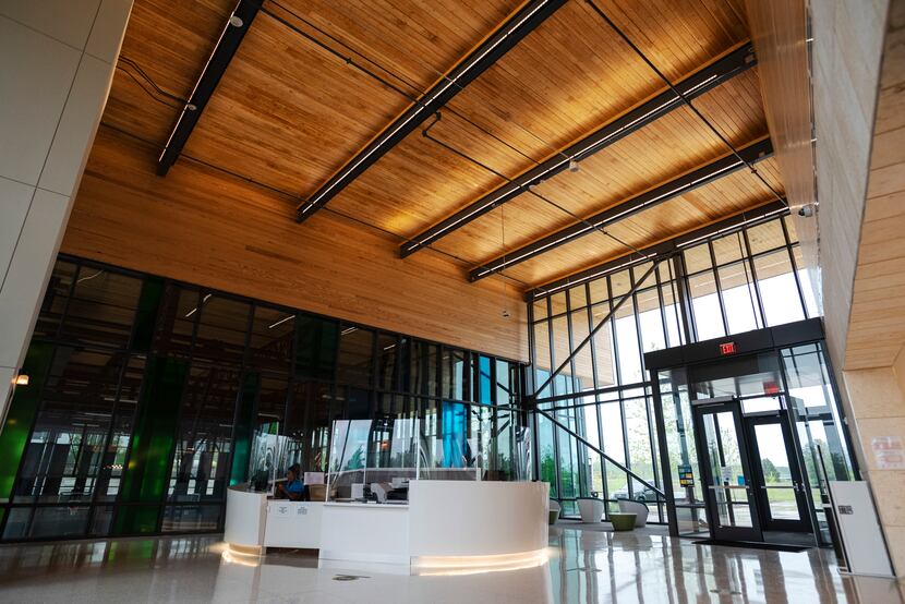 The inside of the main lobby at Singing Hills Recreation Center.