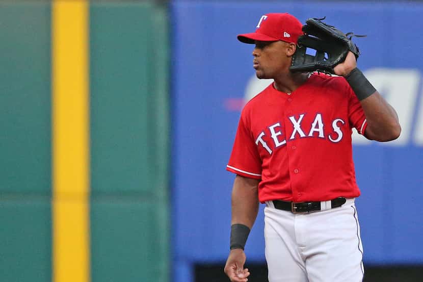 Texas Rangers third baseman Adrian Beltre (29) is pictured during the Los Angeles Angels vs....