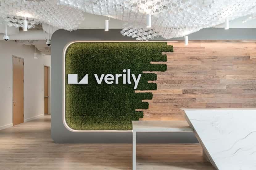 The lobby at Verily's office in Dallas.