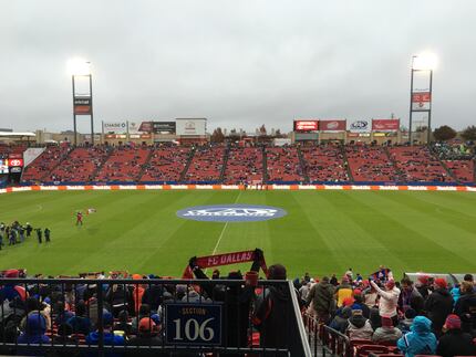 The east stands just five minutes prior to kickoff.  At the 60th minute the entire stadium...
