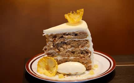 The Hummingbird Cake is popular at Bricks and Horses, the restaurant inside Bowie House...