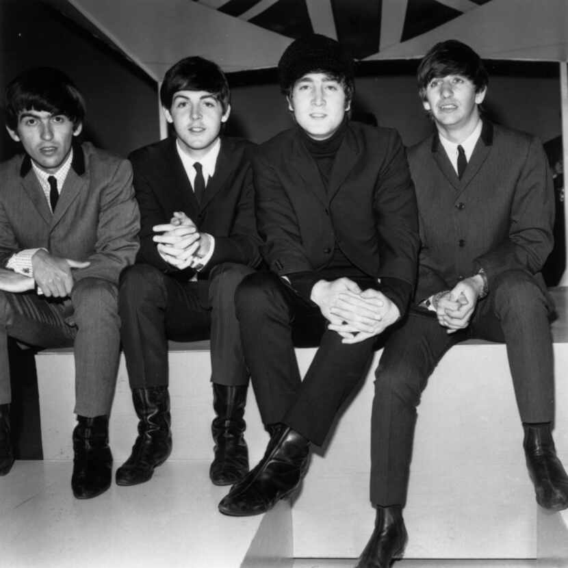 The Beatles, on Feb. 23, 1964, at the ABC Television Studios in Teddington.