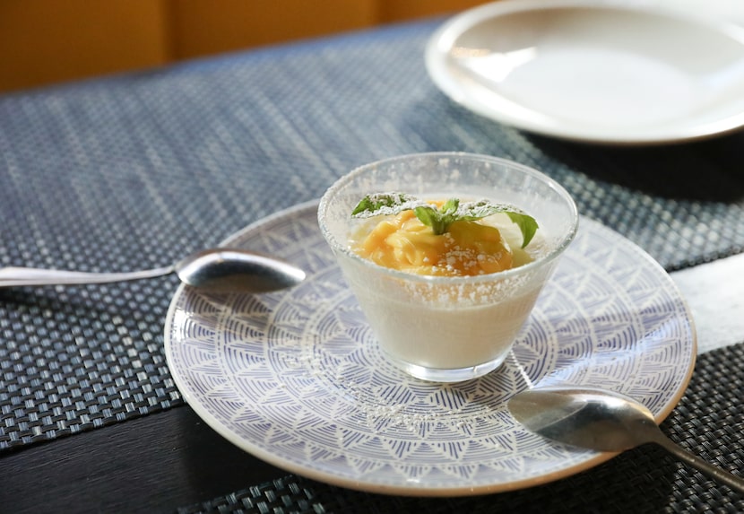 A serving of Limoncello Panna Cotta at Partenope Ristorante 