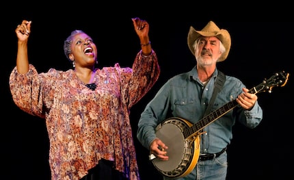 Lillias White and Willy Welch perform in Texas in Paris by Alan Govenar at the Eisemann...