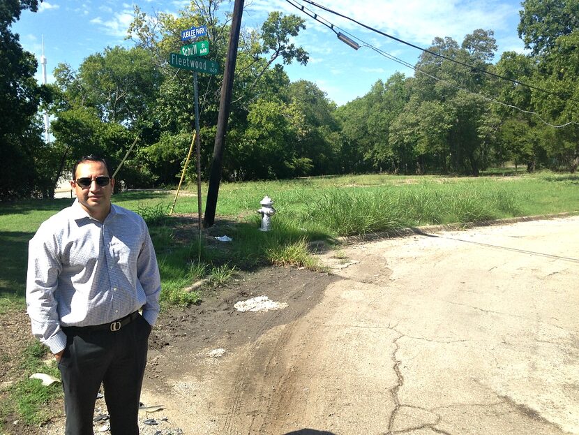 Ben Leal, CEO of Jubilee Park, stands in the donated Fleetwood lot Monday afternoon.  