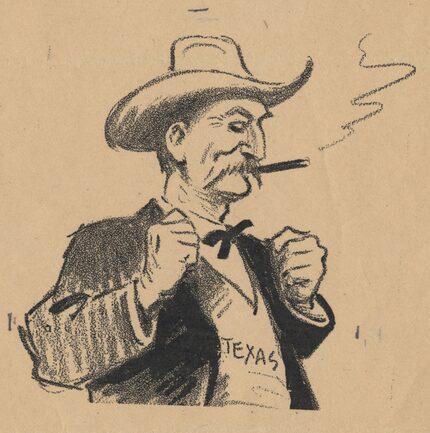 Dallas Morning News cartoonist John Knott  created the beloved character Old Man Texas.