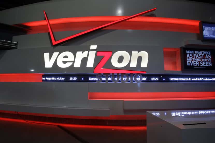 In this Sunday, April 7, 2013, photo, a Verizon Studio booth is seen at MetLife Stadium, in...