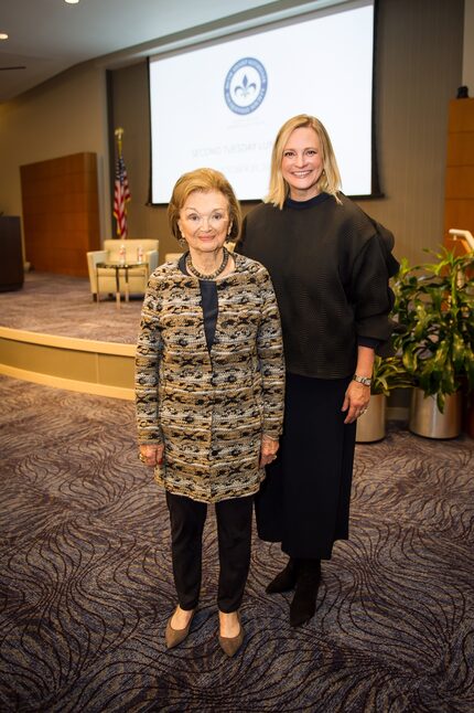 Mary Anne Cree (left), with Jennifer Sampson, CEO of the United Way of Metropolitan Dallas...