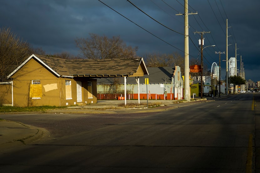 The Barrow family's service station — and residence — was on Eagle Ford Road, later renamed...