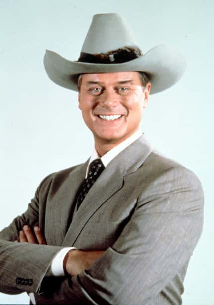 This 1981 file photo provided by CBS shows Larry Hagman in character as J.R. Ewing in the...