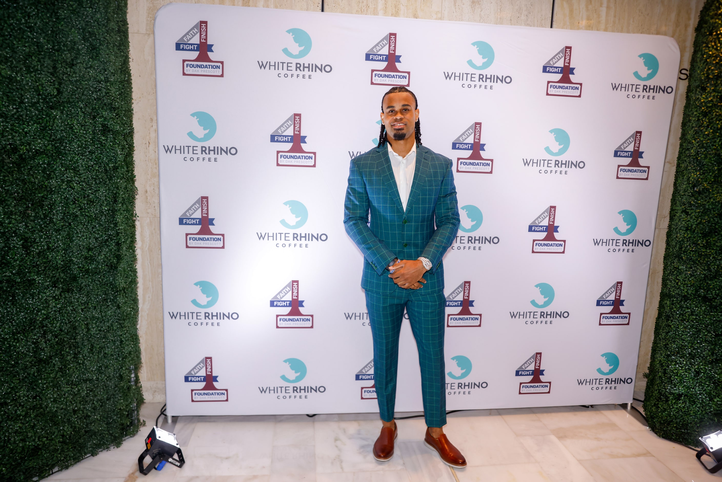 Dallas Cowboys wide receiver Jalen Tolbert poses for a portrait at the annual Faith Fight...