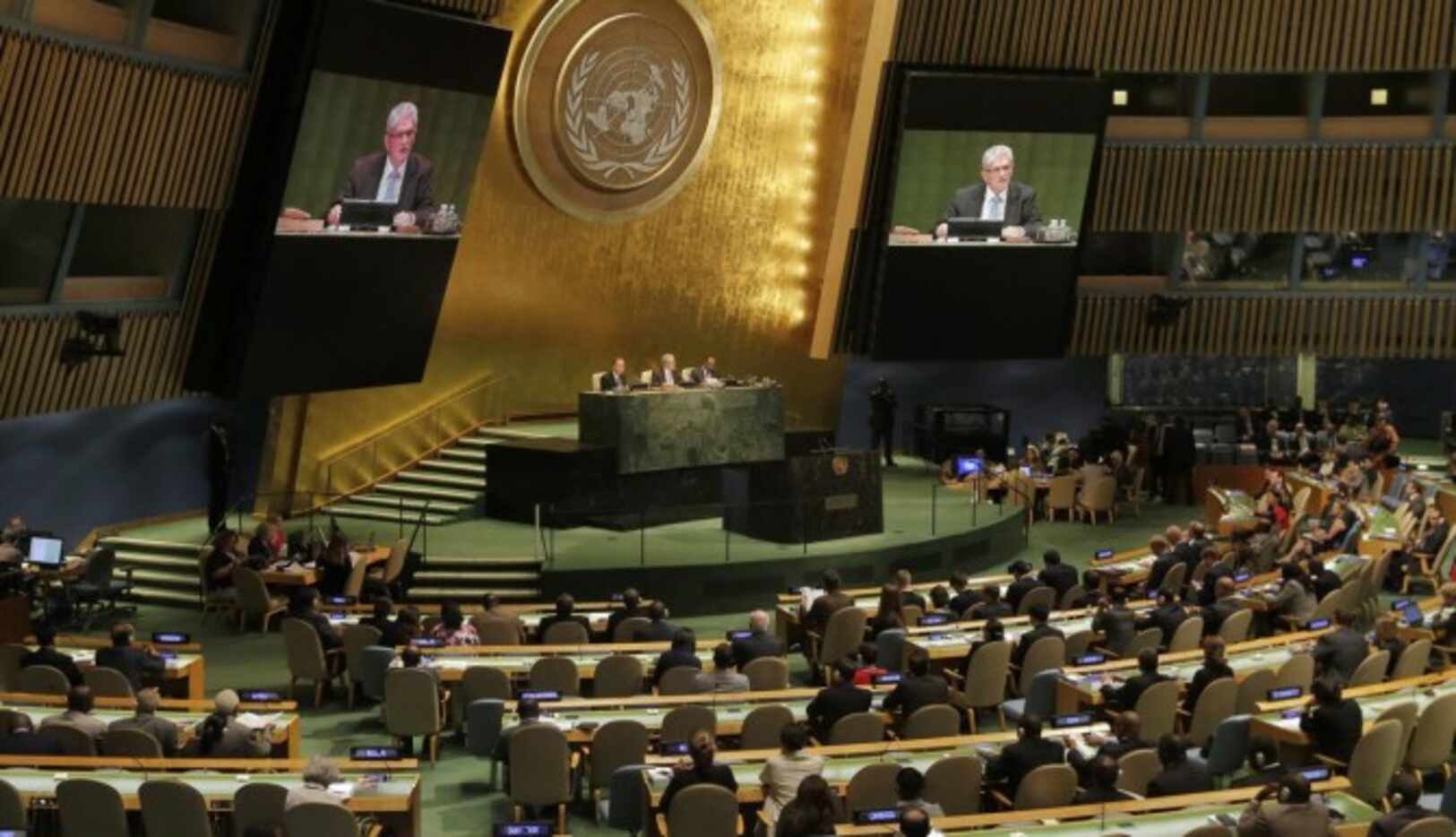 Asamblea de las Naciones Unidas. (AP/RICHARD DRES)
