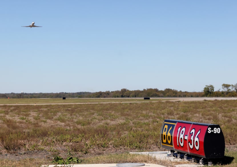 A newly-built runway extension at the McKinney National Airport in McKinney, TX, on Nov 6,...