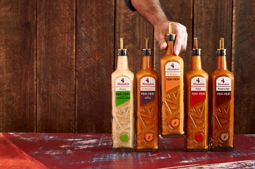 Nando's Peri-Peri has its own line of sauces as well as restaurants throughout the world.