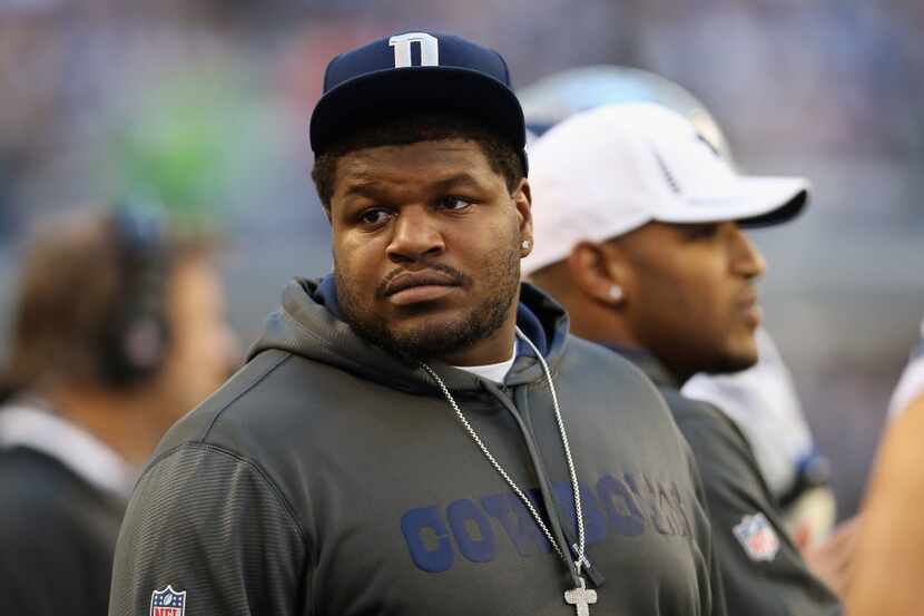 Former Dallas Cowboys player Josh Brent on the sidelines after a crash that killed former...
