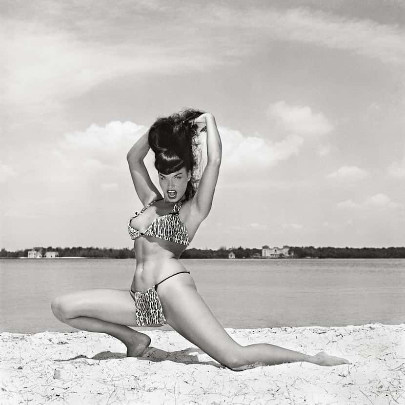 Bunny Yeager shot this famous photograph of model Bettie Page in 1954 in Key Biscayne, Fla.