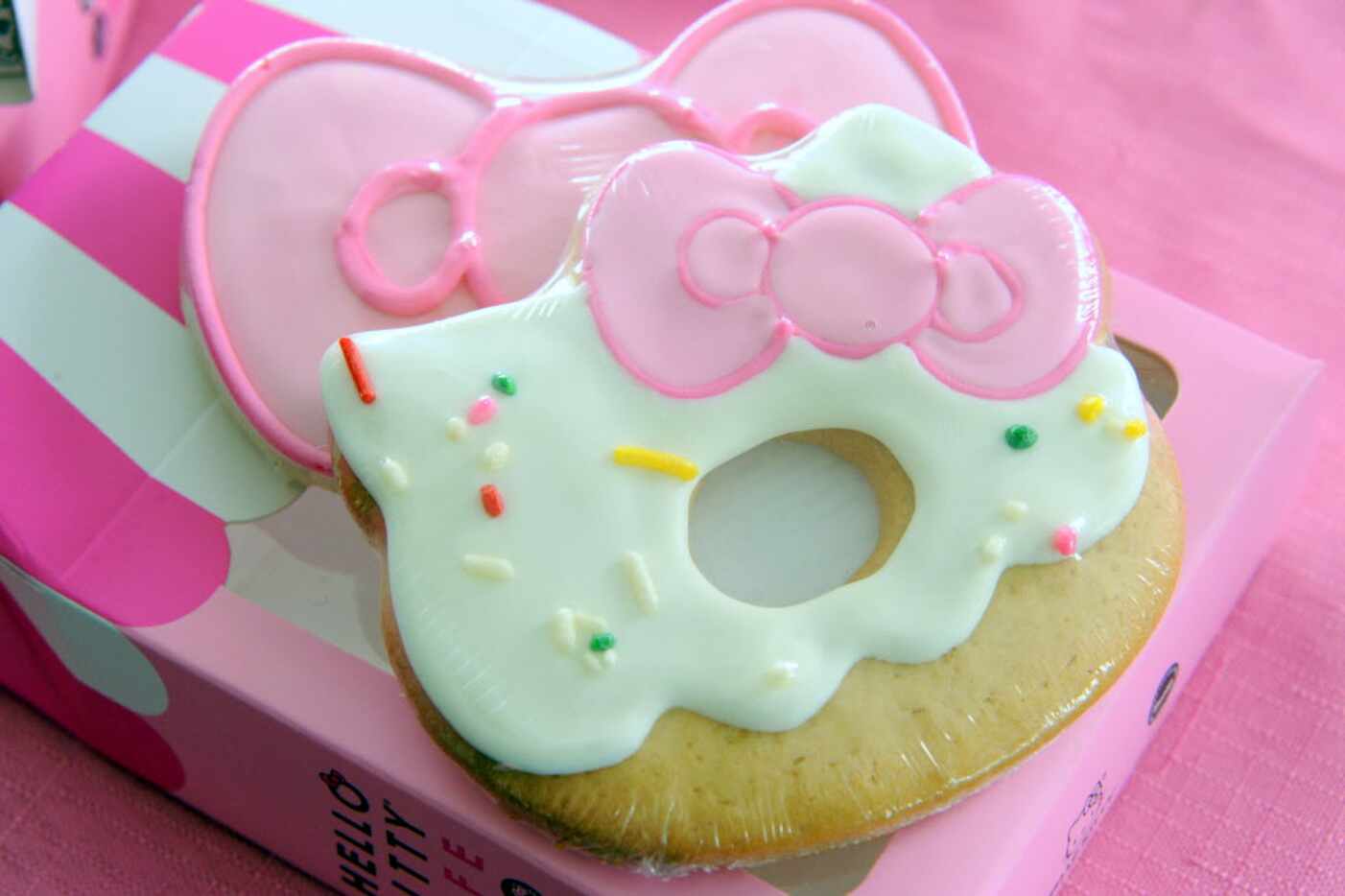 Fans can purchase a box of three iced cookies at the Hello Kitty Cafe Truck at The Shops at...