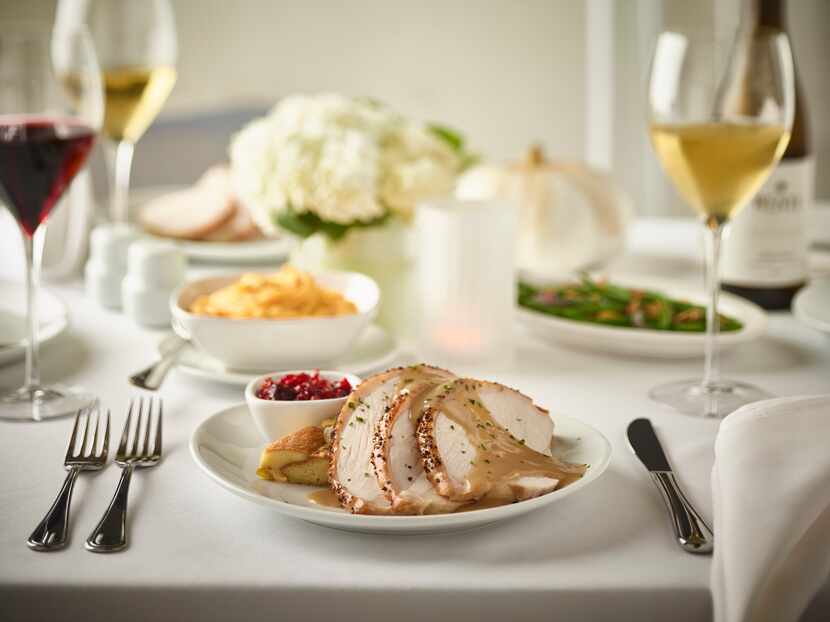 Fleming's Thanksgiving menu includes mixed herb-roasted turkey breast.