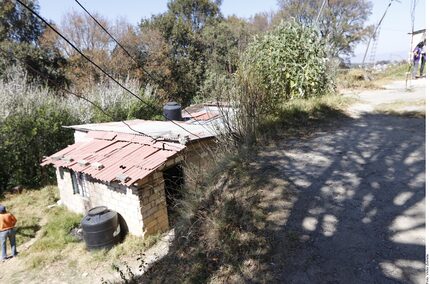 La casa donde tenían a la menor Fátima en Estado de México.