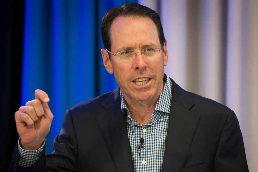 AT&T CEO Randall Stephenson at a 2018 event at the company's headquarters in Dallas.