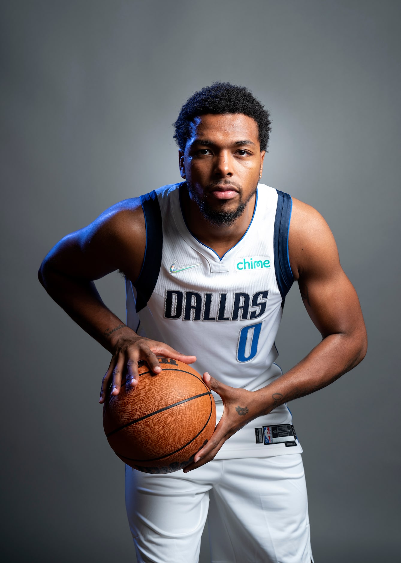 Dallas Mavericks guard Sterling Brown (0) poses for a portrait during the Dallas Mavericks...