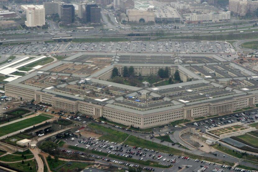 ORG XMIT: NY116 File - The Pentagon is seen in this aerial view in Washington, in this March...