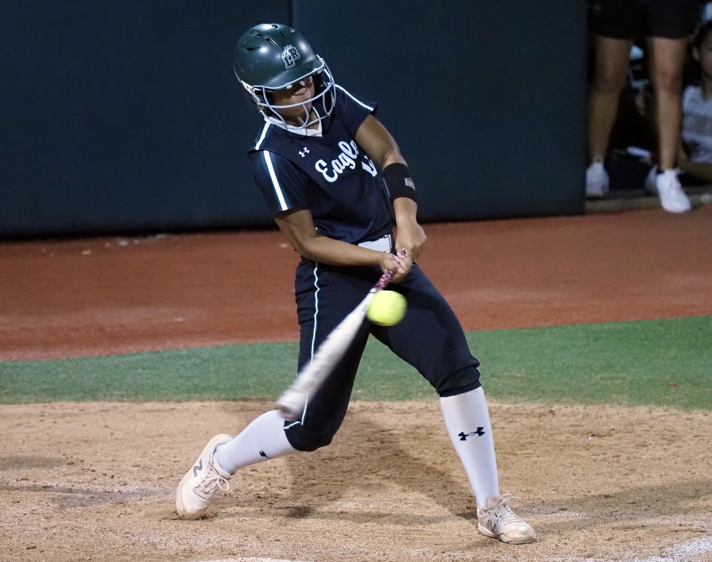 Mansfield Lake Ridge batter Madison Barnes swings at the ball against Northside O’Connor in...