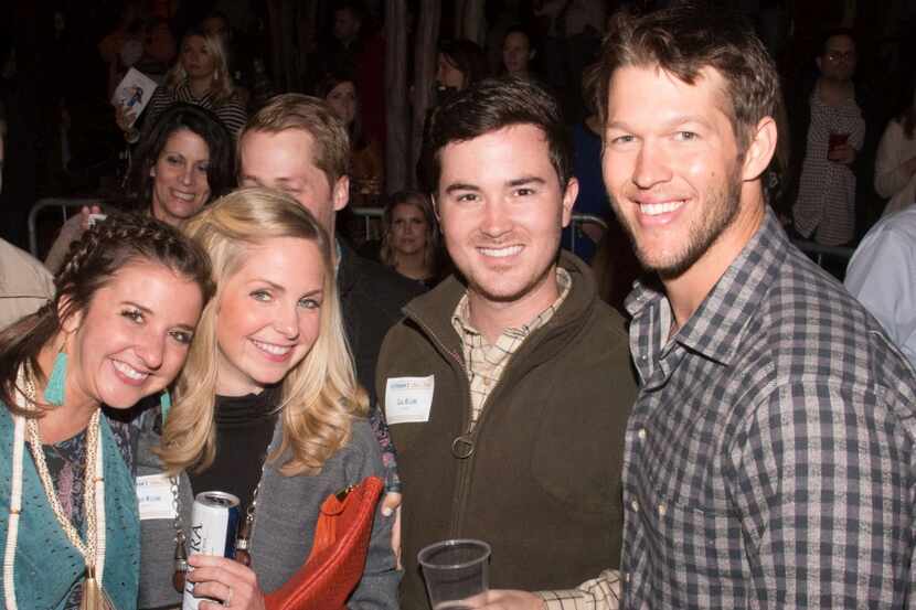 Clayton Kershaw (right) and his wife, Ellen (left) with Kenzie and Case Killgore at the...