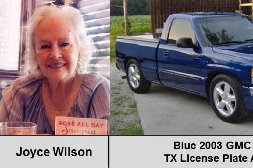 Authorities issued a Silver Alert for Joyce Wilson, who was last seen Monday afternoon in...