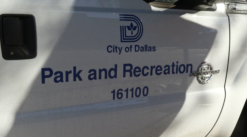 A City of Dallas Park and Recreation department truck in downtown Dallas on Feb, 21, 2017. 