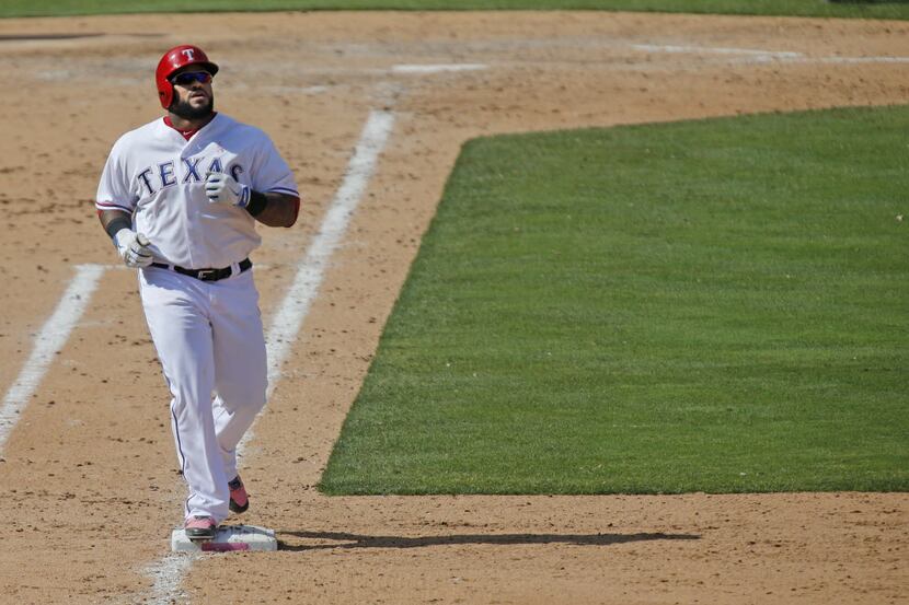 Texas first baseman Prince Fielder is pictured during the Boston Red Sox vs. the Texas...