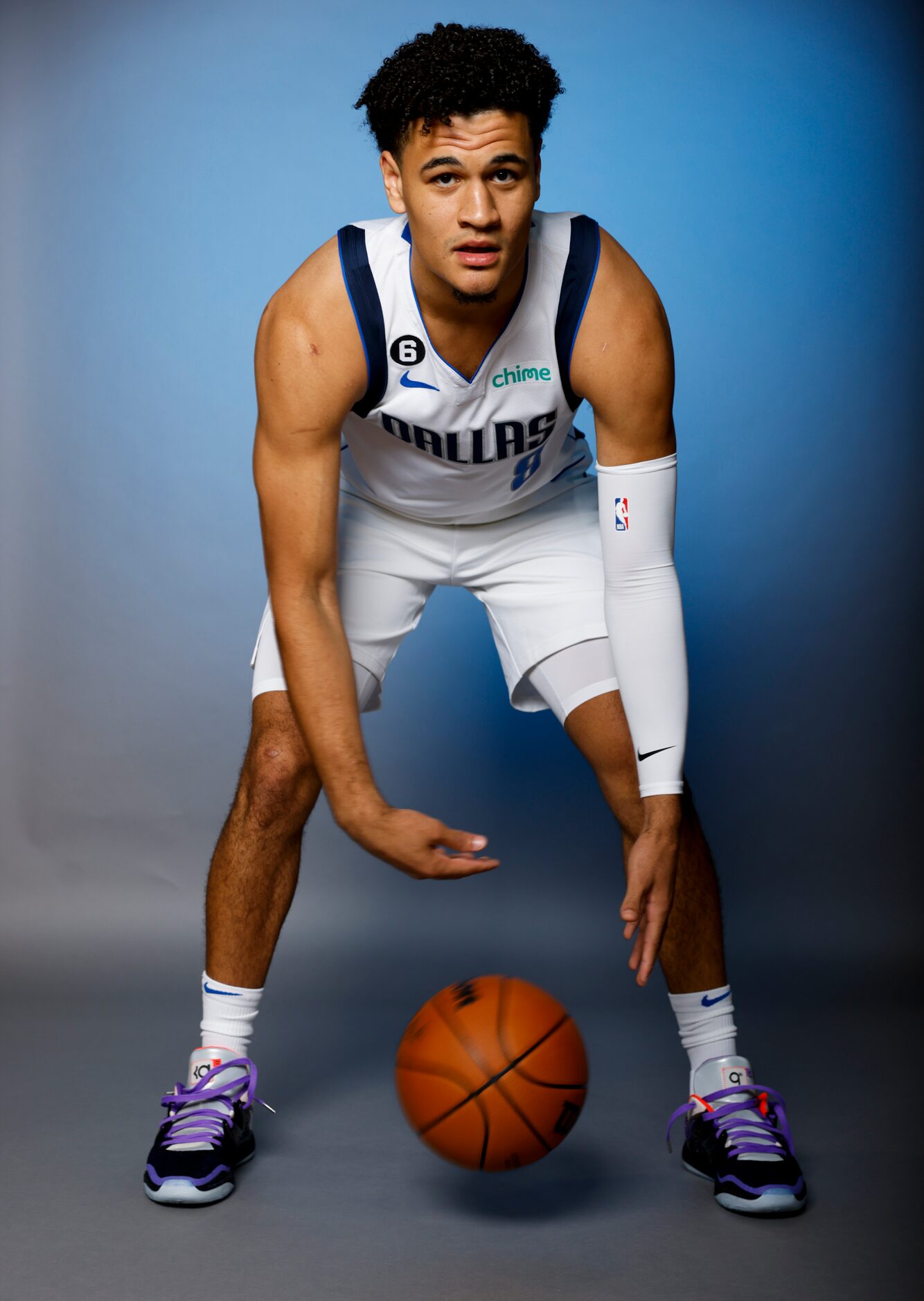 Dallas Mavericks’ Josh Green is photographed during the media day at American Airlines...