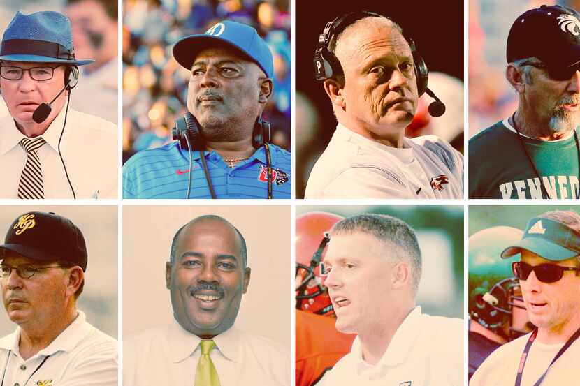 From left to right: Highland Park coach Randy Allen, Duncanville coach Reginald Samples,...