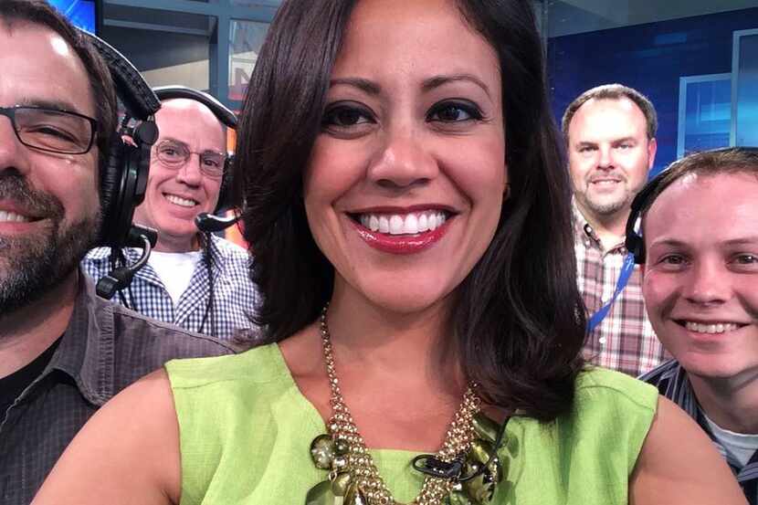 Cynthia Izaguirre's selfie with the WFAA crew