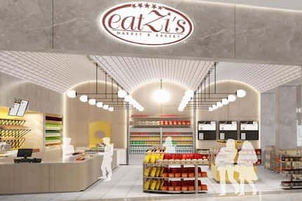 A conceptual rendering of a new Cake Bar kiosk planned for DFW International Airport.