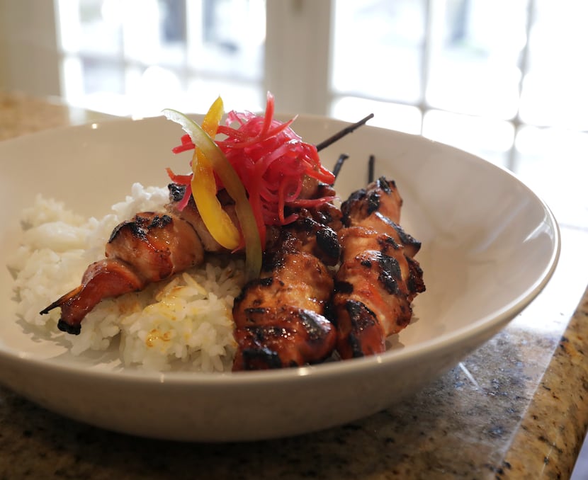 Not Your Lola's makes Filipino barbecue chicken skewers.