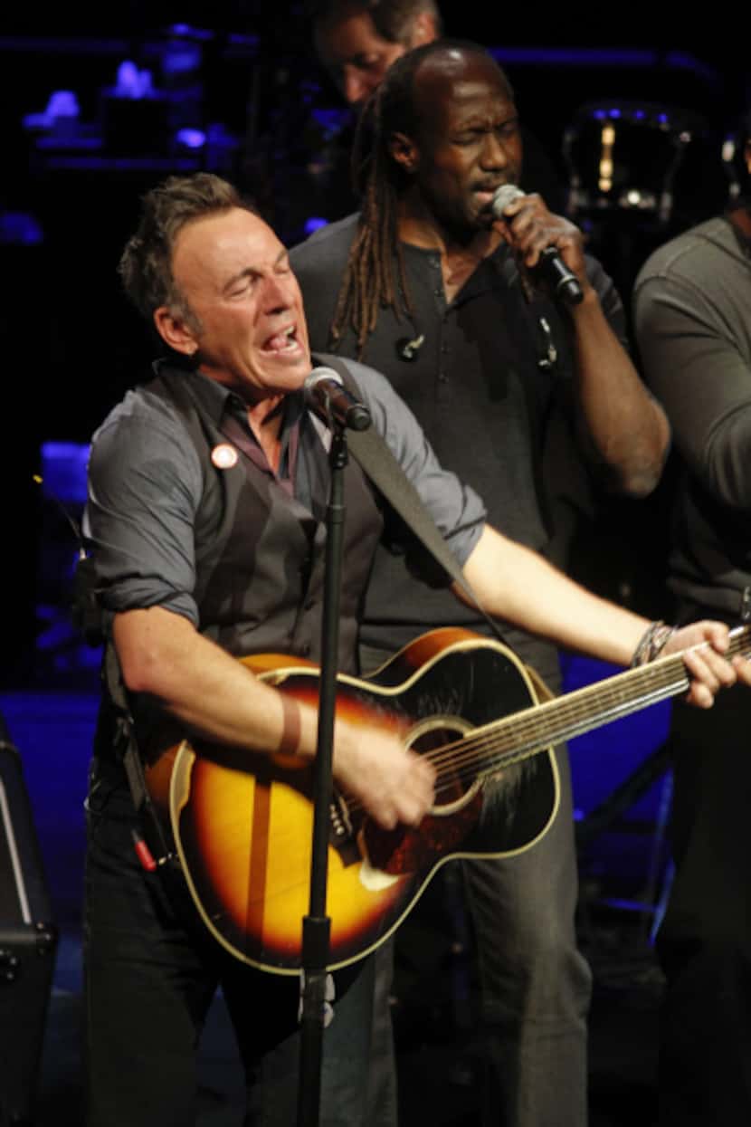 Bruce Springsteen performs with the E Street Band during the SXSW Music Festival in Austin,...