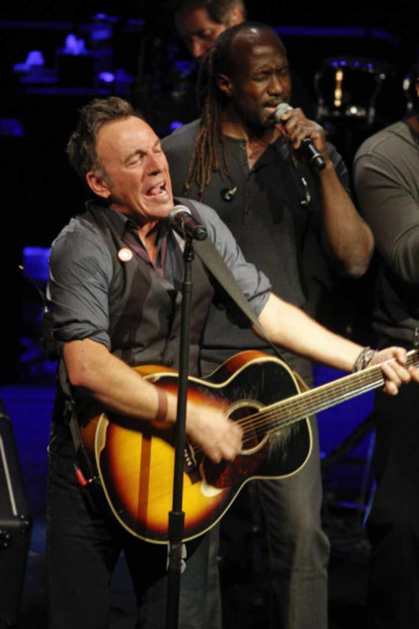 Bruce Springsteen performs with the E Street Band during the SXSW Music Festival in Austin,...