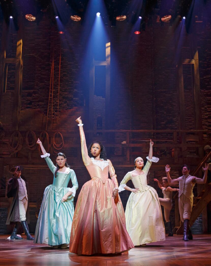 From left: Phillipa Soo, Renee Elise Goldsberry and Jasmine Cephas Jones in Hamilton  at the...