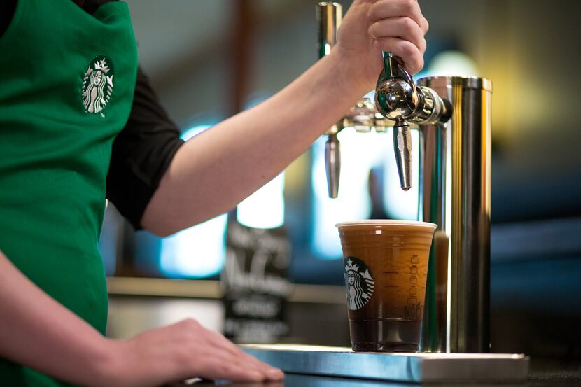 Starbucks Nitro Cold Brew photographed at the Olive Way Starbucks store in Seattle.