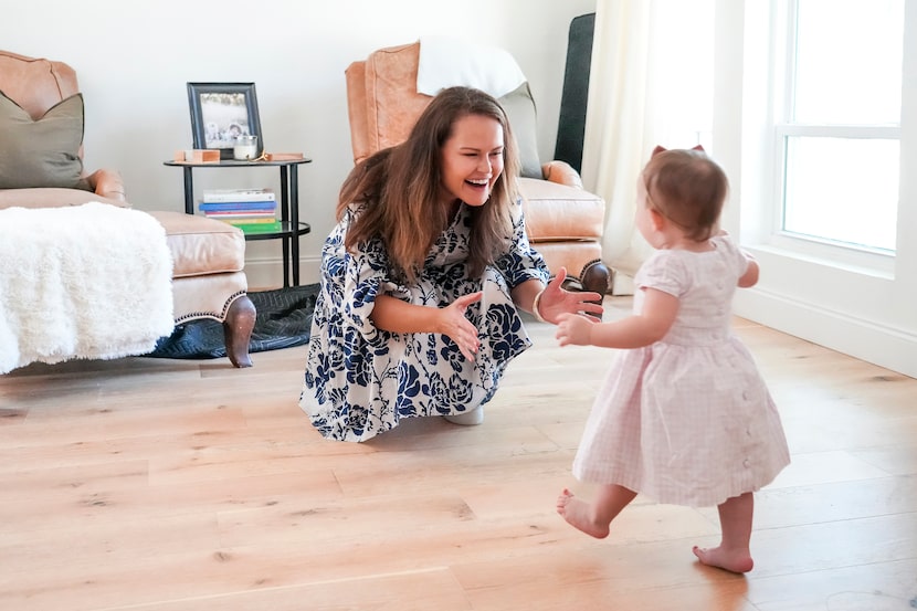 Brandy Bottone plays at home with her 1-year-old daughter Charlotte. So many people knew...