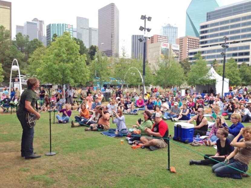 
Country singer Jack Ingram performed at a free concert Sunday at Klyde Warren Park as...