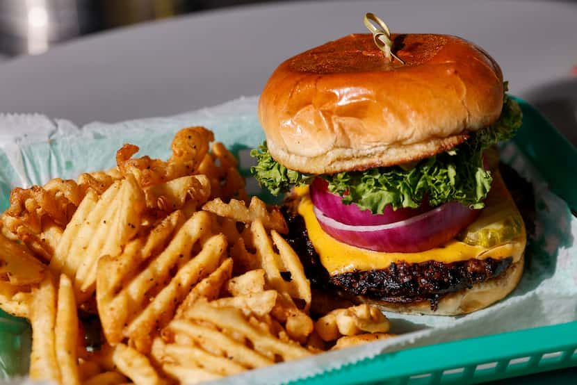 Texas Tapyard (formerly, Toller Patio) has a longer menu. Here's the Tapyard Cheeseburger.